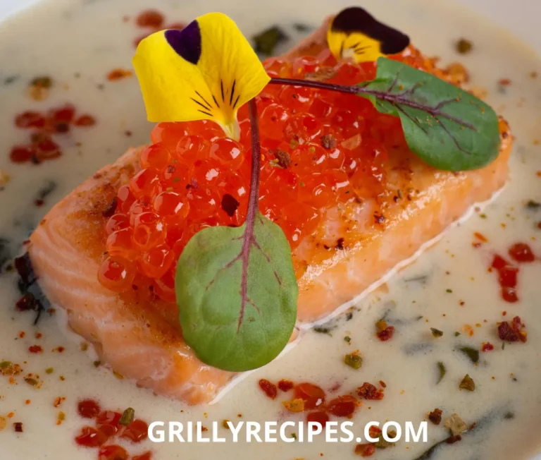 Tender Fish in a Sauce Recipe, flavorful sauce, garnished with fresh herbs and served with a side of vegetables.