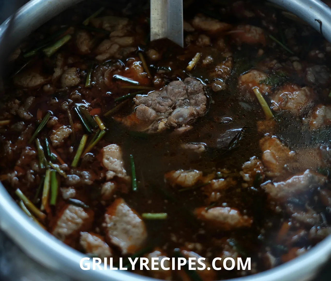 Ground Beef Crock Pot Meal Cooking Slowly