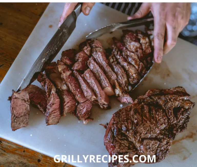 Beef ribeye roast cooked to perfection with a golden crust and juicy center.