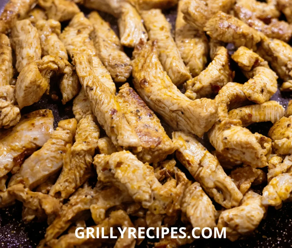Grilled chicken and vegetables on a barbecue grill with smoke rising, showcasing a delicious outdoor cooking recipe from GrillyRecipes.com