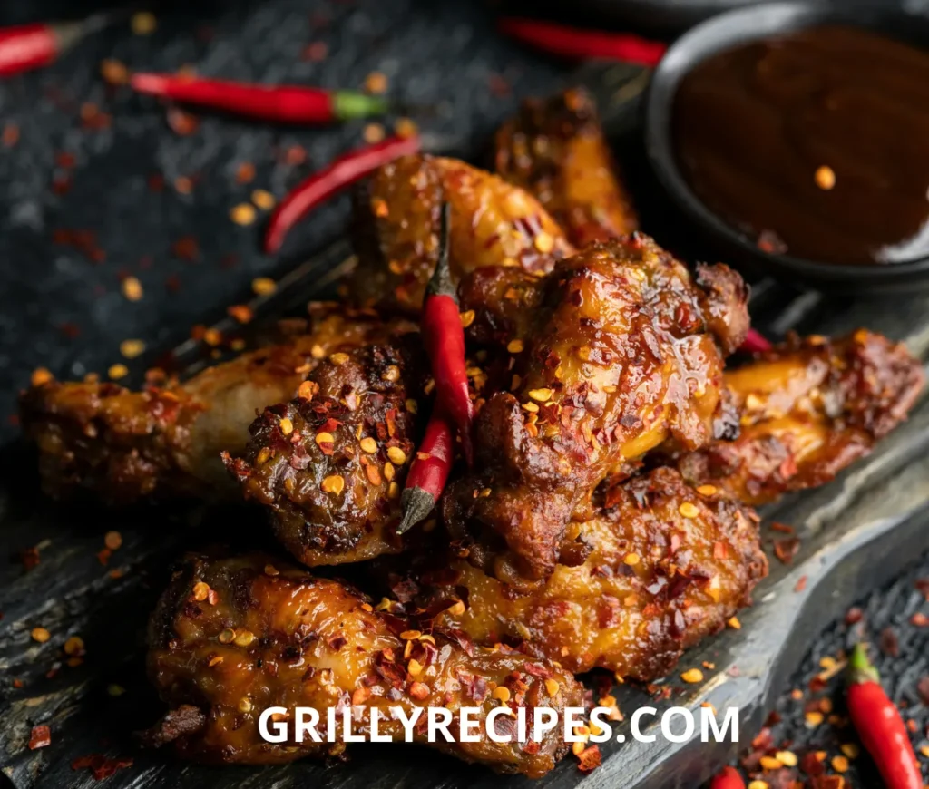 Juicy, Chicken Marinade grilling to perfection with a smoky, golden-brown crust, surrounded by colorful vegetables.