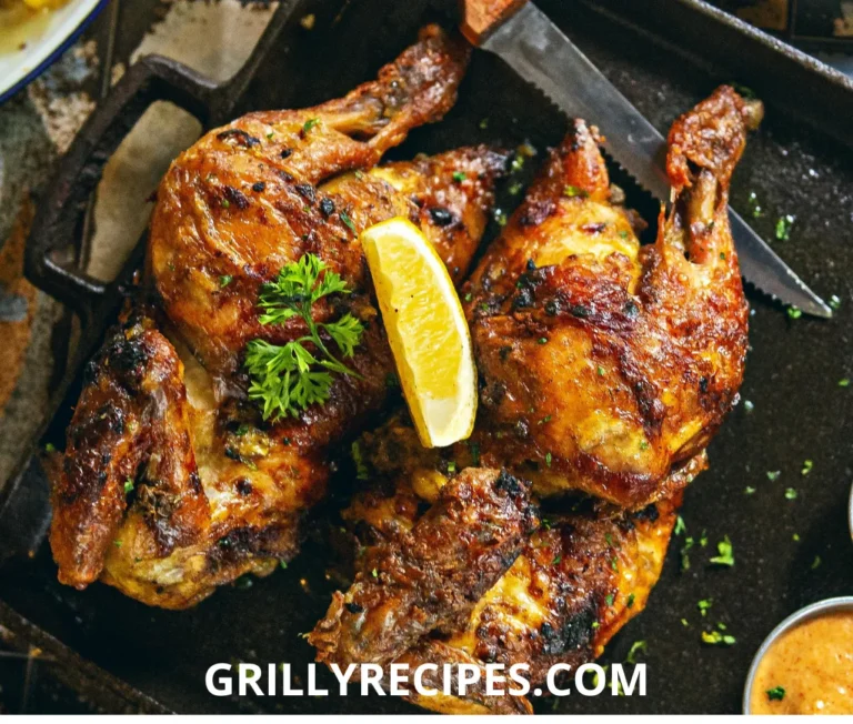 Sliced smoked chicken breasts with a golden-brown crust and pink smoke ring, garnished with fresh parsley on a wooden board, showcasing a succulent smoked chicken breast recipe.