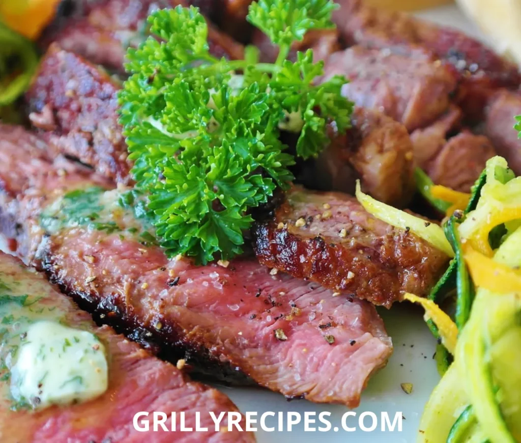 Wood-fired brisket on a Traeger recipes with visible smoke ring and bark
